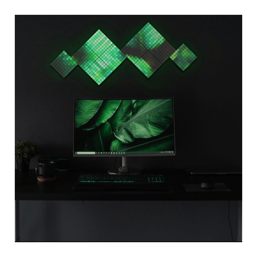Twinkly - SADA 6xLED RGB Stmívatelný panel SQUARES 64xLED 16x16 cm Wi-Fi