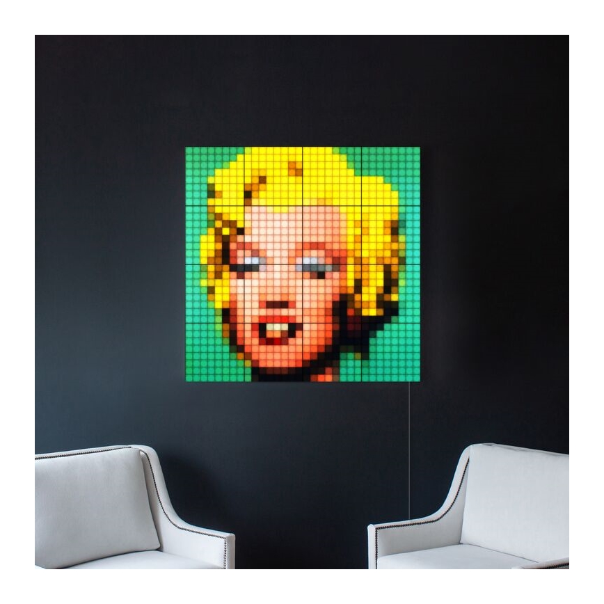 Twinkly - SADA 6xLED RGB Stmívatelný panel SQUARES 64xLED 16x16 cm Wi-Fi