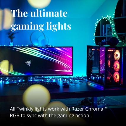 Twinkly - LED RGB Stmívatelný venkovní vánoční řetěz STRINGS 100xLED 11,5m IP44 Wi-Fi