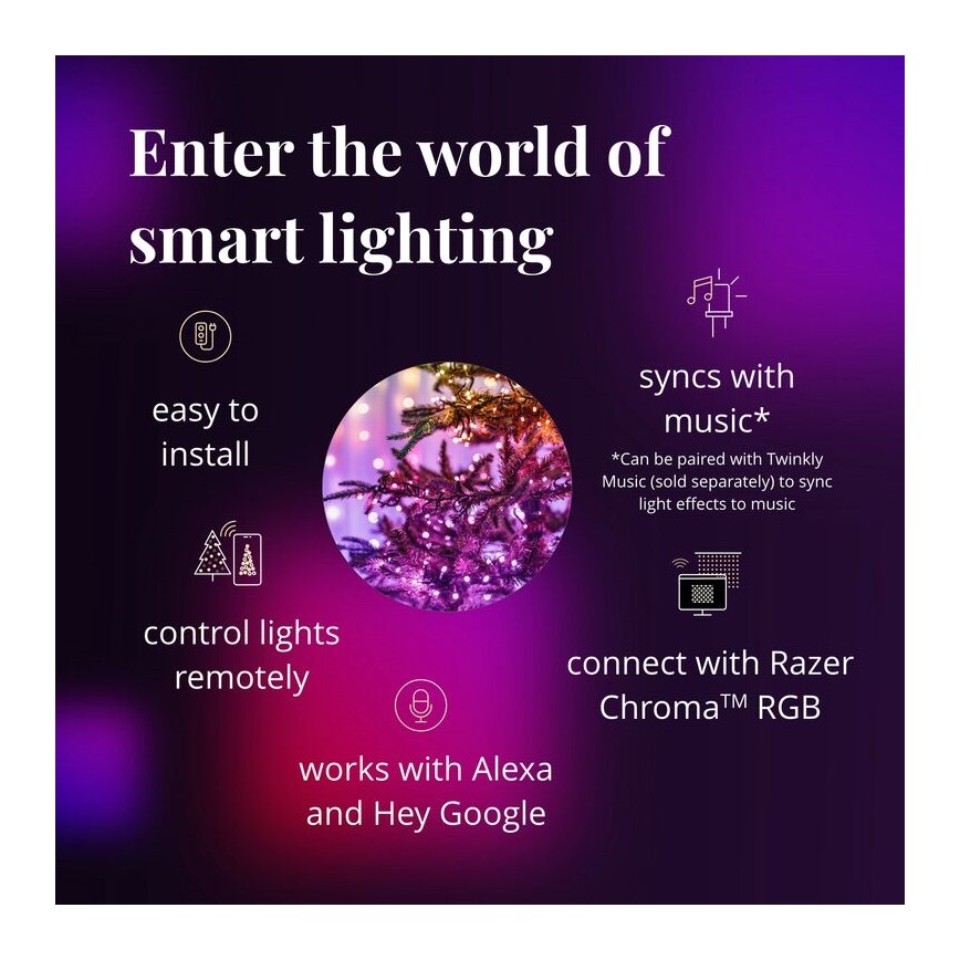 Twinkly - LED RGB Stmívatelný venkovní vánoční řetěz STRINGS 100xLED 11,5m IP44 Wi-Fi