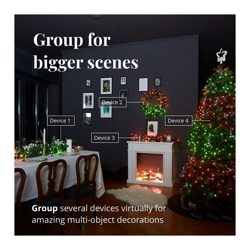 Twinkly - LED RGB Stmívatelný venkovní vánoční řetěz STRINGS 100xLED 11,5m IP44 Wi-Fi