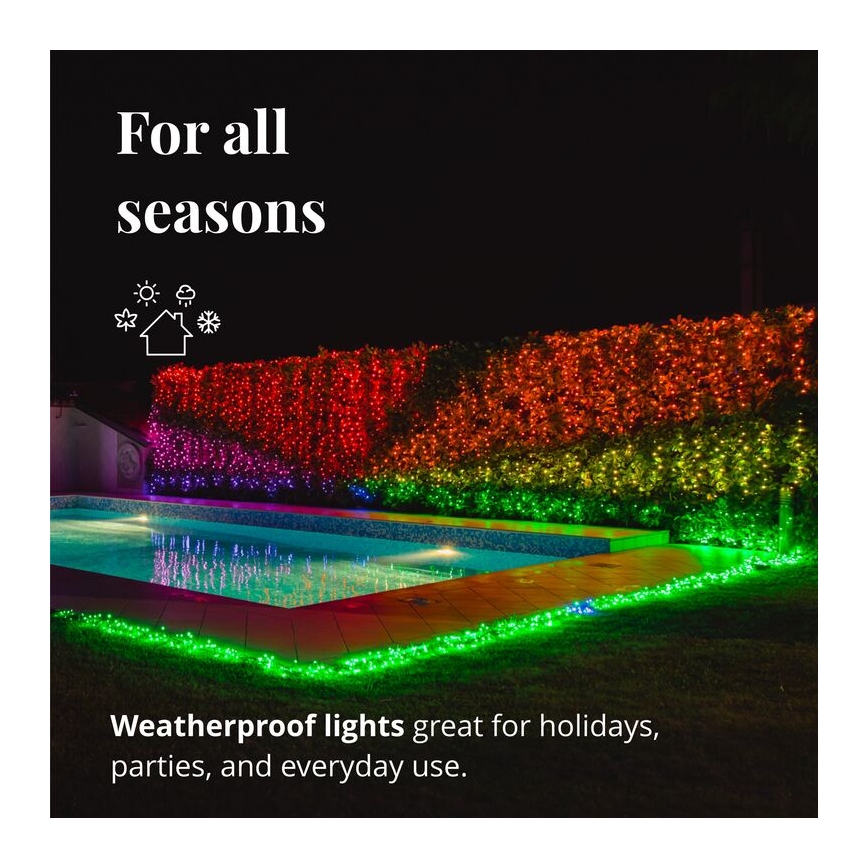 Twinkly - LED RGB Stmívatelný venkovní vánoční řetěz STRINGS 100xLED 11,5m IP44 Wi-Fi