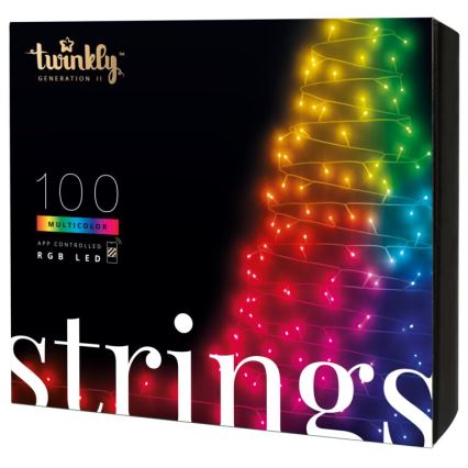 Twinkly - LED RGB Stmívatelný venkovní vánoční řetěz STRINGS 100xLED 11,5m IP44 Wi-Fi