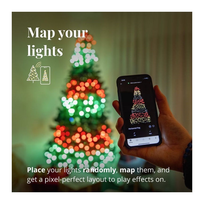 Twinkly - LED RGBW Stmívatelný venkovní  řetěz STRINGS 250xLED 23,5m IP44 Wi-Fi