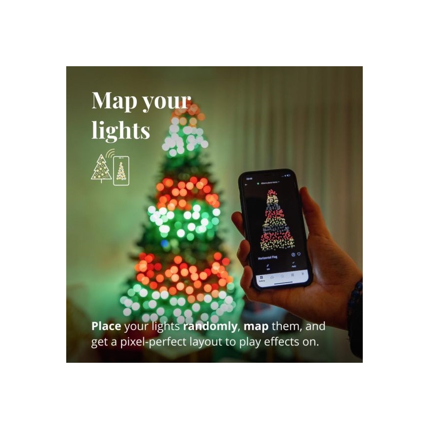 Twinkly - LED RGBW Stmívatelný venkovní vánoční řetěz STRINGS 250xLED 23,5m IP44 Wi-Fi