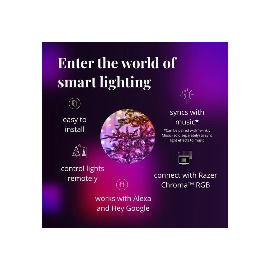 Twinkly - LED RGBW Stmívatelný venkovní vánoční řetěz STRINGS 250xLED 23,5m IP44 Wi-Fi