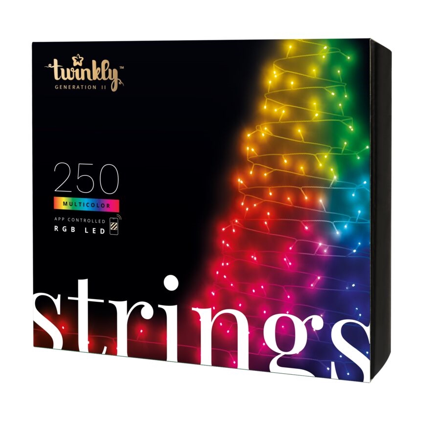 Twinkly - LED RGB Stmívatelný venkovní  řetěz STRINGS 250xLED 23,5m IP44 Wi-Fi