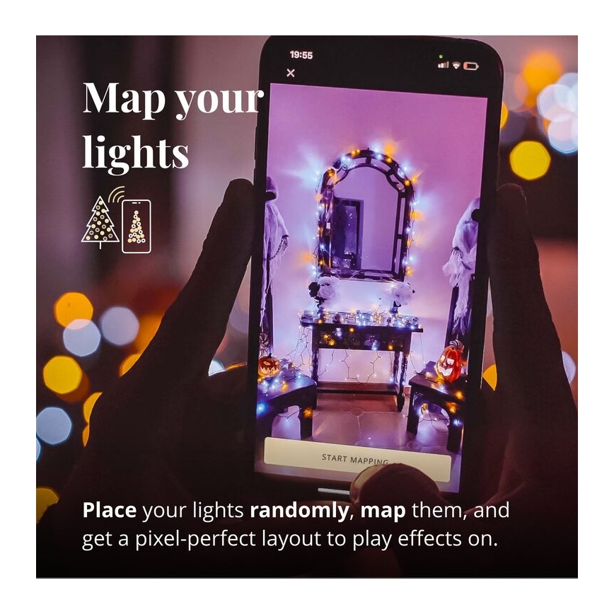 Twinkly - LED Stmívatelný venkovní vánoční řetěz STRINGS 400xLED 35,5m IP44 Wi-Fi