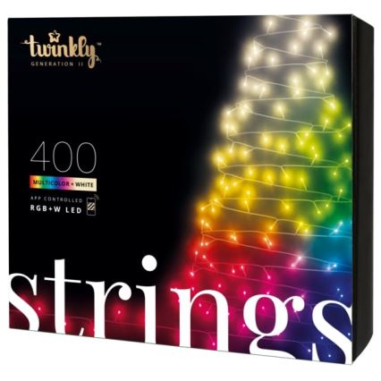 Twinkly - LED RGBW Stmívatelný venkovní vánoční řetěz STRINGS 400xLED 35,5m IP44 Wi-Fi