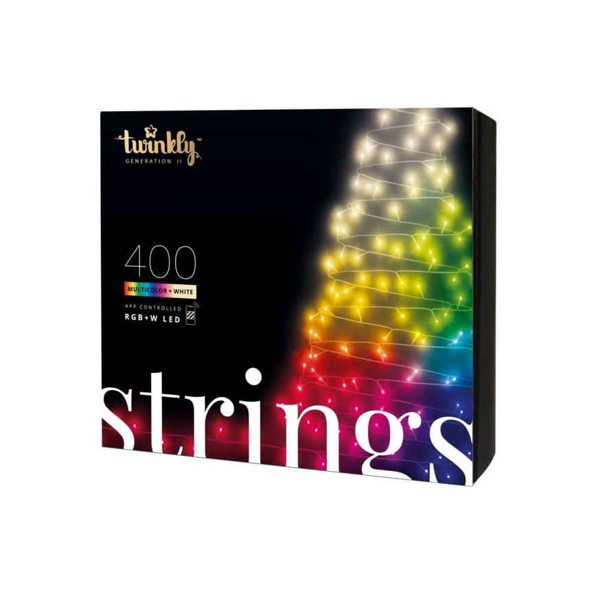 Twinkly - LED RGBW Stmívatelný venkovní vánoční řetěz STRINGS 400xLED 35,5m IP44 Wi-Fi