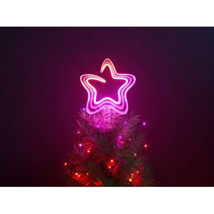Twinkly - LED RGB Stmívatelná vánoční hvězda TREE TOPPER 76xLED USB Wi-Fi