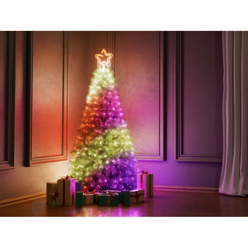 Twinkly - LED RGB Stmívatelná vánoční hvězda TREE TOPPER 76xLED USB Wi-Fi