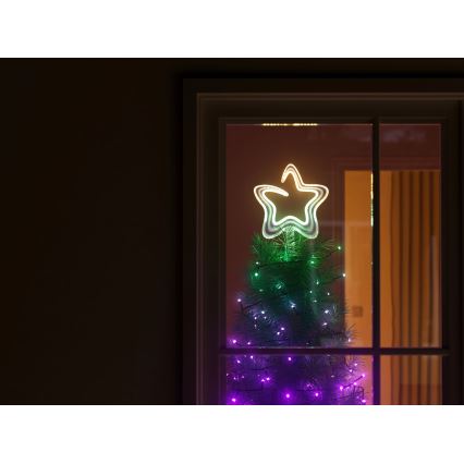 Twinkly - LED RGB Stmívatelná vánoční hvězda TREE TOPPER 76xLED USB Wi-Fi