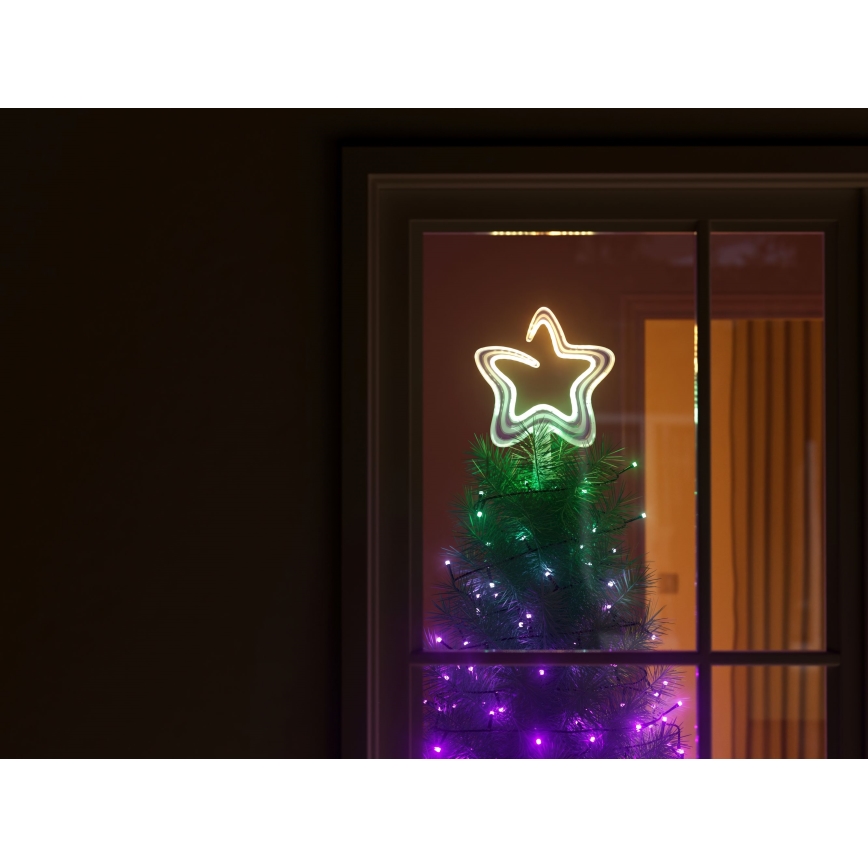 Twinkly - LED RGB Stmívatelná vánoční hvězda TREE TOPPER 76xLED USB Wi-Fi