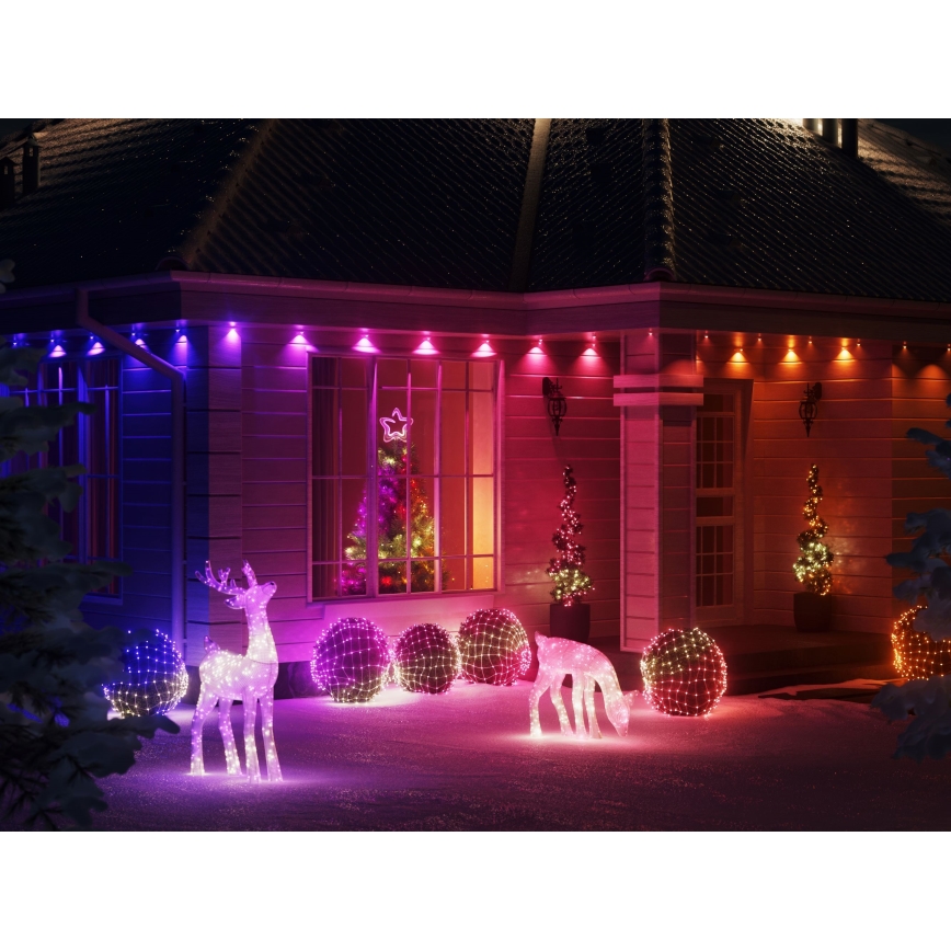 Twinkly - LED RGB Stmívatelná vánoční hvězda TREE TOPPER 76xLED USB Wi-Fi