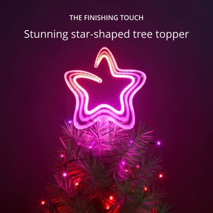 Twinkly - LED RGB Stmívatelná vánoční hvězda TREE TOPPER 76xLED USB Wi-Fi