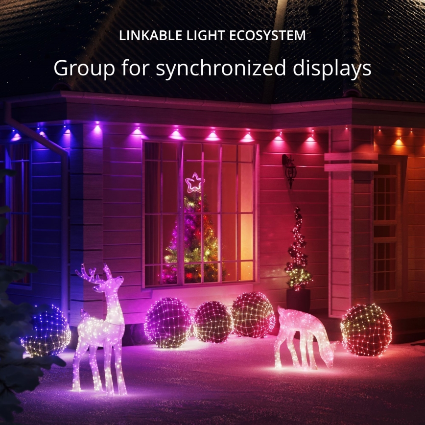 Twinkly - LED RGB Stmívatelná vánoční hvězda TREE TOPPER 76xLED USB Wi-Fi