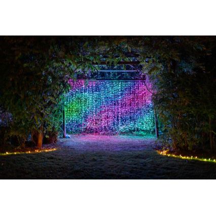 Twinkly - LED RGBW Stmívatelný venkovní vánoční závěs CURTAIN 210xLED 6,1m IP44 Wi-Fi