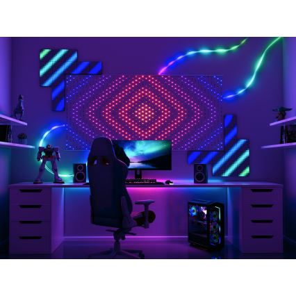 Twinkly - LED RGB Stmívatelný vánoční závěs MATRIX 480xLED 1x1 m Wi-Fi