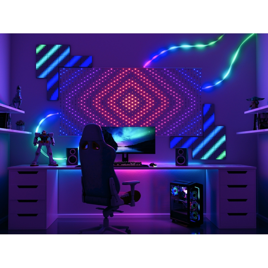 Twinkly - LED RGB Stmívatelný vánoční závěs MATRIX 480xLED 1x1 m Wi-Fi