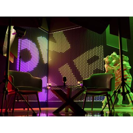 Twinkly - LED RGB Stmívatelný vánoční závěs MATRIX 480xLED 1x1 m Wi-Fi