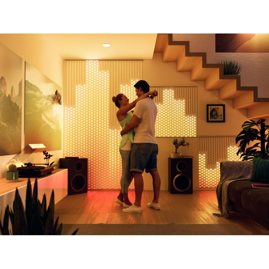 Twinkly - LED RGB Stmívatelný vánoční závěs MATRIX 480xLED 1x1 m Wi-Fi