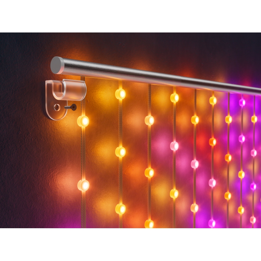 Twinkly - LED RGB Stmívatelný vánoční závěs MATRIX 480xLED 1x1 m Wi-Fi