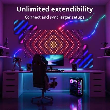 Twinkly - LED RGB Stmívatelný vánoční závěs MATRIX 480xLED 1x1 m Wi-Fi