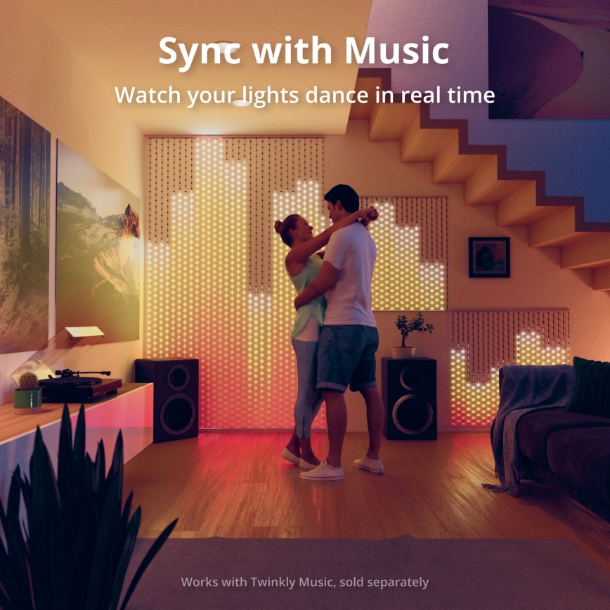 Twinkly - LED RGB Stmívatelný vánoční závěs MATRIX 480xLED 1x1 m Wi-Fi
