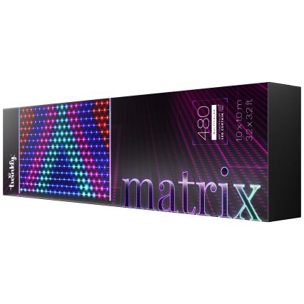 Twinkly - LED RGB Stmívatelný vánoční závěs MATRIX 480xLED 1x1 m Wi-Fi