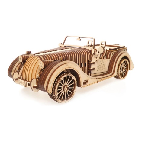 Ugears - 3D dřevěné mechanické puzzle Auto roadster