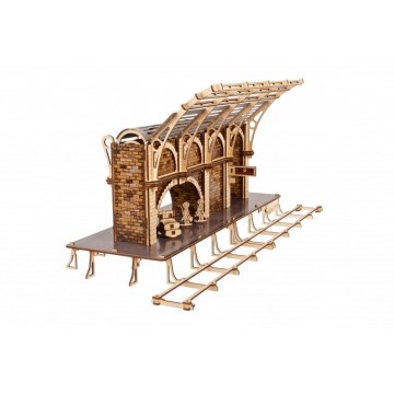 Ugears - 3D dřevěné mechanické puzzle Harry Potter vlakové nástupiště
