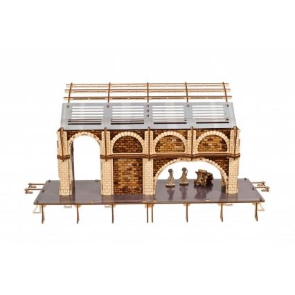 Ugears - 3D dřevěné mechanické puzzle Harry Potter vlakové nástupiště
