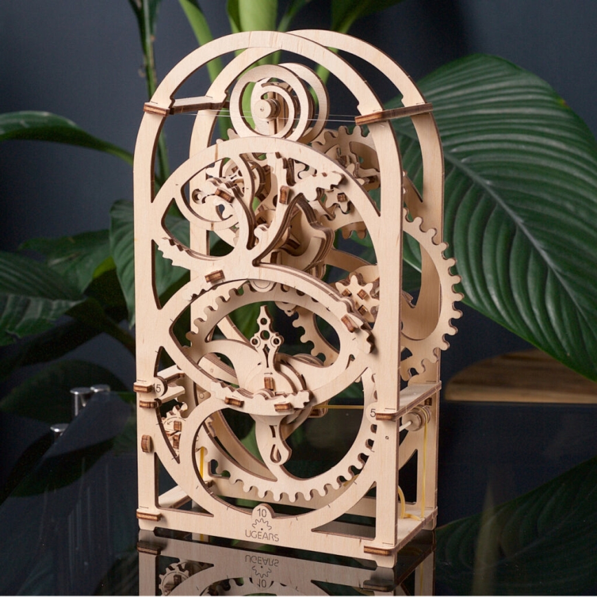 Ugears - 3D dřevěné mechanické puzzle Hodinový strojek