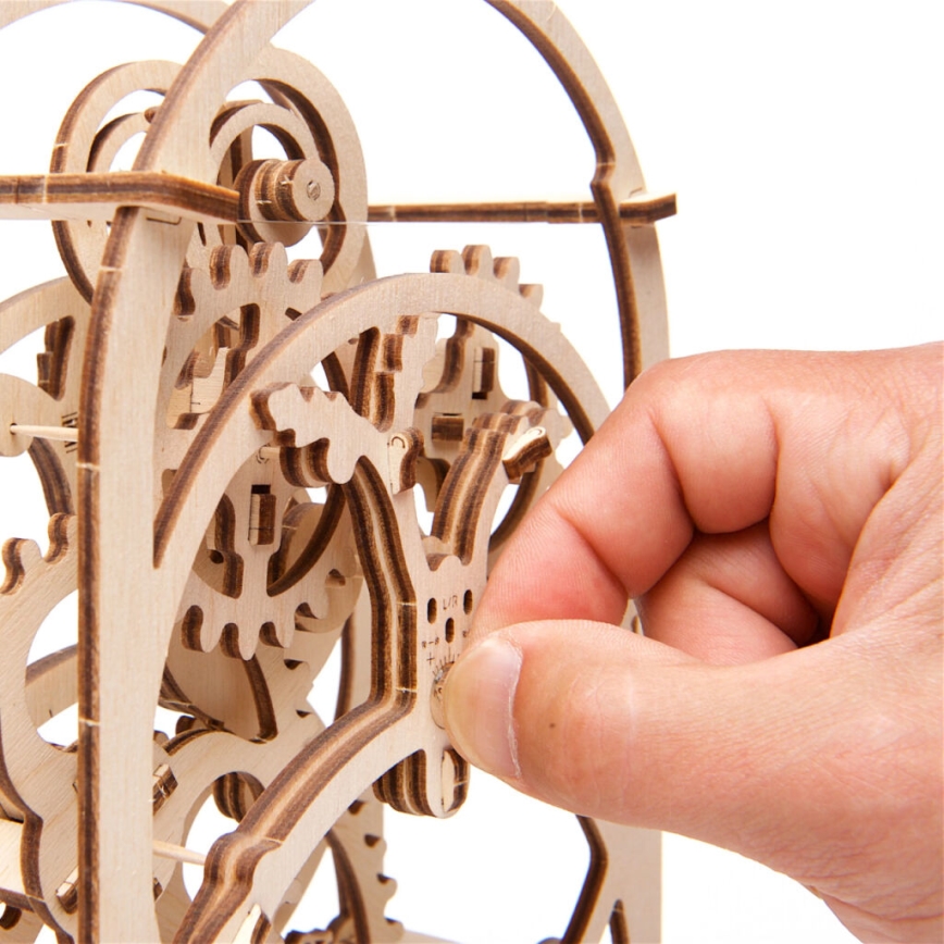 Ugears - 3D dřevěné mechanické puzzle Hodinový strojek
