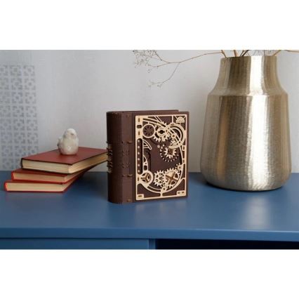 Ugears - 3D dřevěné mechanické puzzle Kniha tajemství