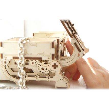 Ugears - 3D dřevěné mechanické puzzle Starožitná šperkovnice