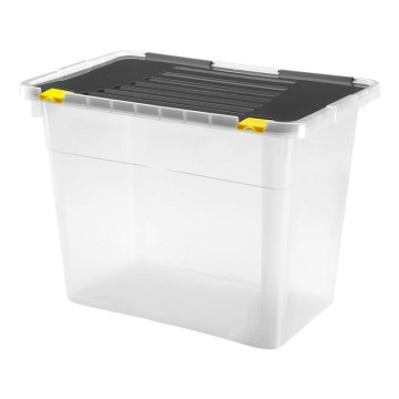 Úložný box 100 l černá/čirá