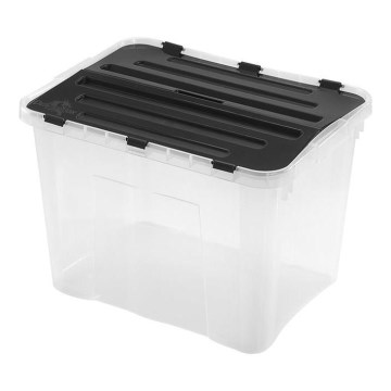 Úložný box DRAGON 42 l černá/čirá
