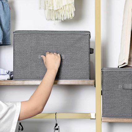 Úložný box se zipem 3 ks CURAN šedá