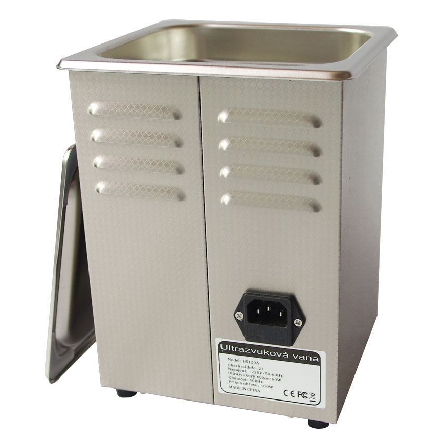 Ultrazvuková čistička s ohřevem 160W/230V 2 l