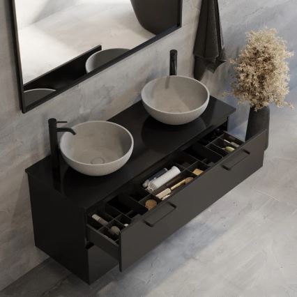 Umyvadlo na desku BERGEN pr. 39 cm beton/šedá