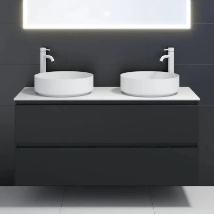 Umyvadlo na desku LJORDAL pr. 40 cm ocel/bílá