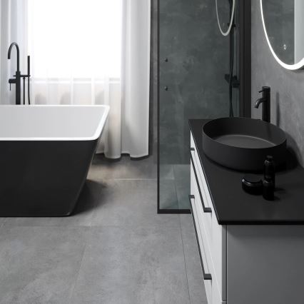 Umyvadlo na desku LJORDAL pr. 40 cm ocel/černá