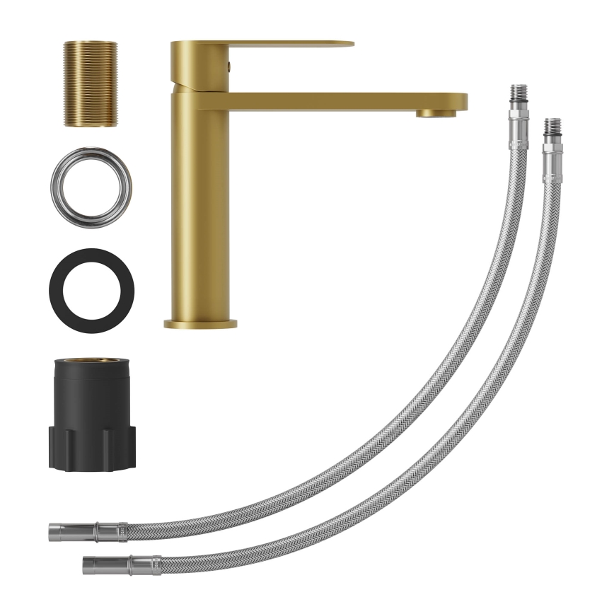 Umyvadlová baterie TARNBY 17,3 cm kartáčovaná mosaz