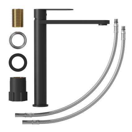 Umyvadlová baterie TARNBY 27,3 cm matná černá