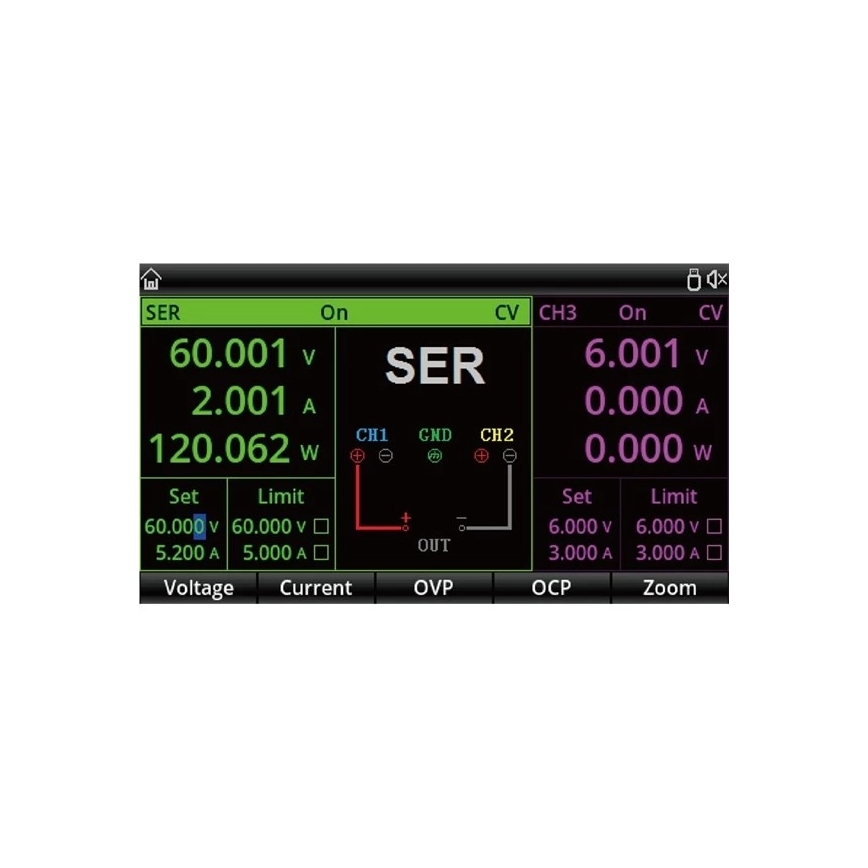 Uni-T UDP3305S-E - Laboratorní zdroj UDP3305S-E 0-30V/0-6A