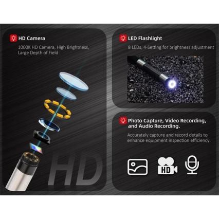 Uni-T UT663B - Boroskop 3,7V 3000 mAh IP67 1m