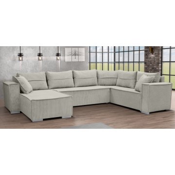 Univerzální rohová rozkládací sedací souprava do U LONDON béžová