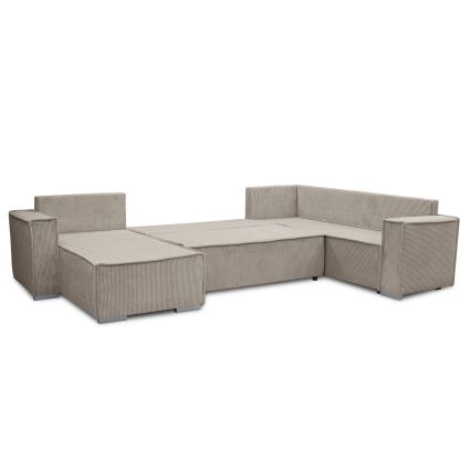 Univerzální rohová rozkládací sedací souprava do U LONDON béžová